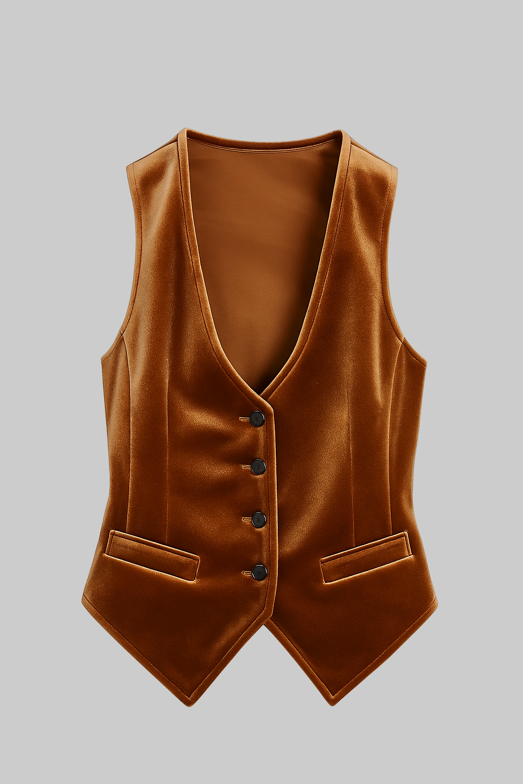 Elegant Velvet Vest Top | Button-Down Design for Women