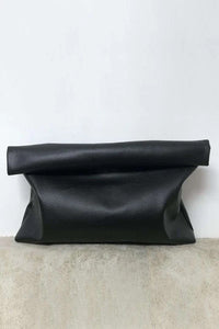 Simple Leather Curling Large-capacity Handbag - Modestly Vogue 