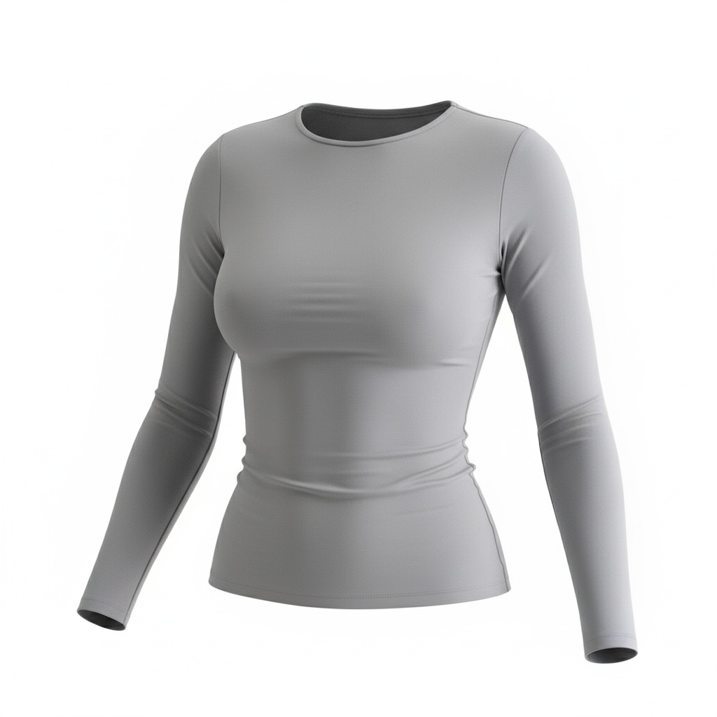 Layering Long Sleeve Top T-Shirt FItted - Modestly Vogue 