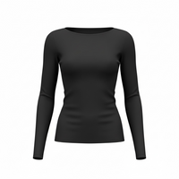 Women’s Slim Fit Long Sleeve Backless Solid Color Top - Modestly Vogue 