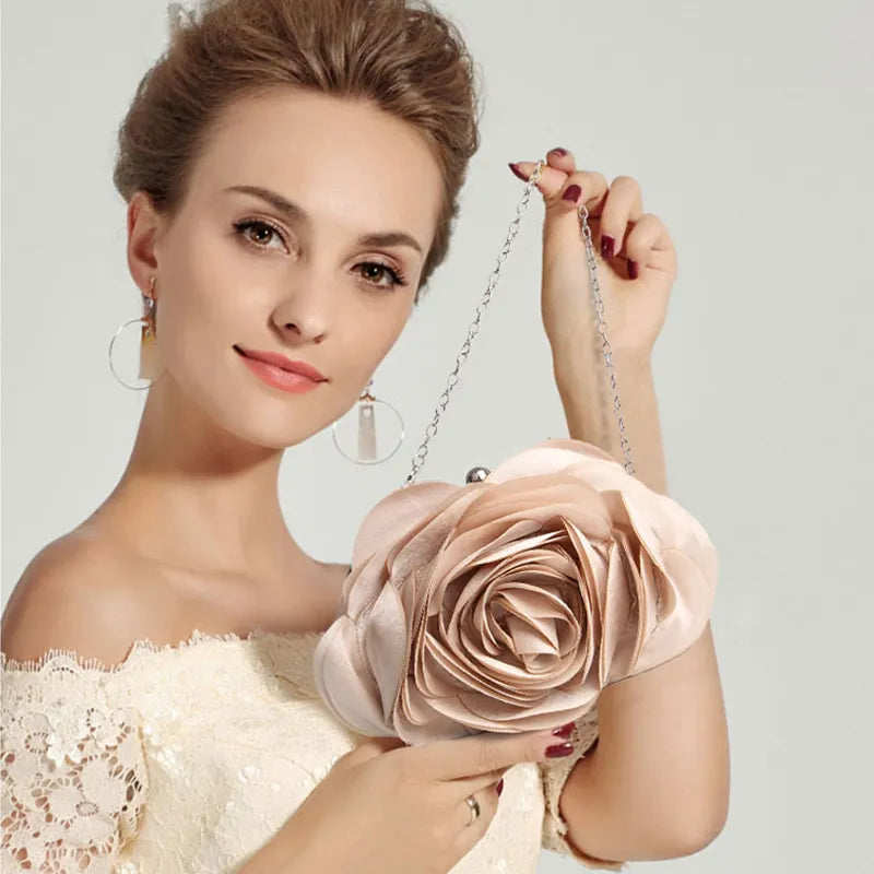 Flower Evening Bag | Bridal Small Purse for Parties & Events - Modestly Vogue 