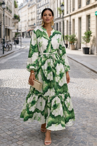 Stylish Women's Long Sleeve Dress - Modestly Vogue 