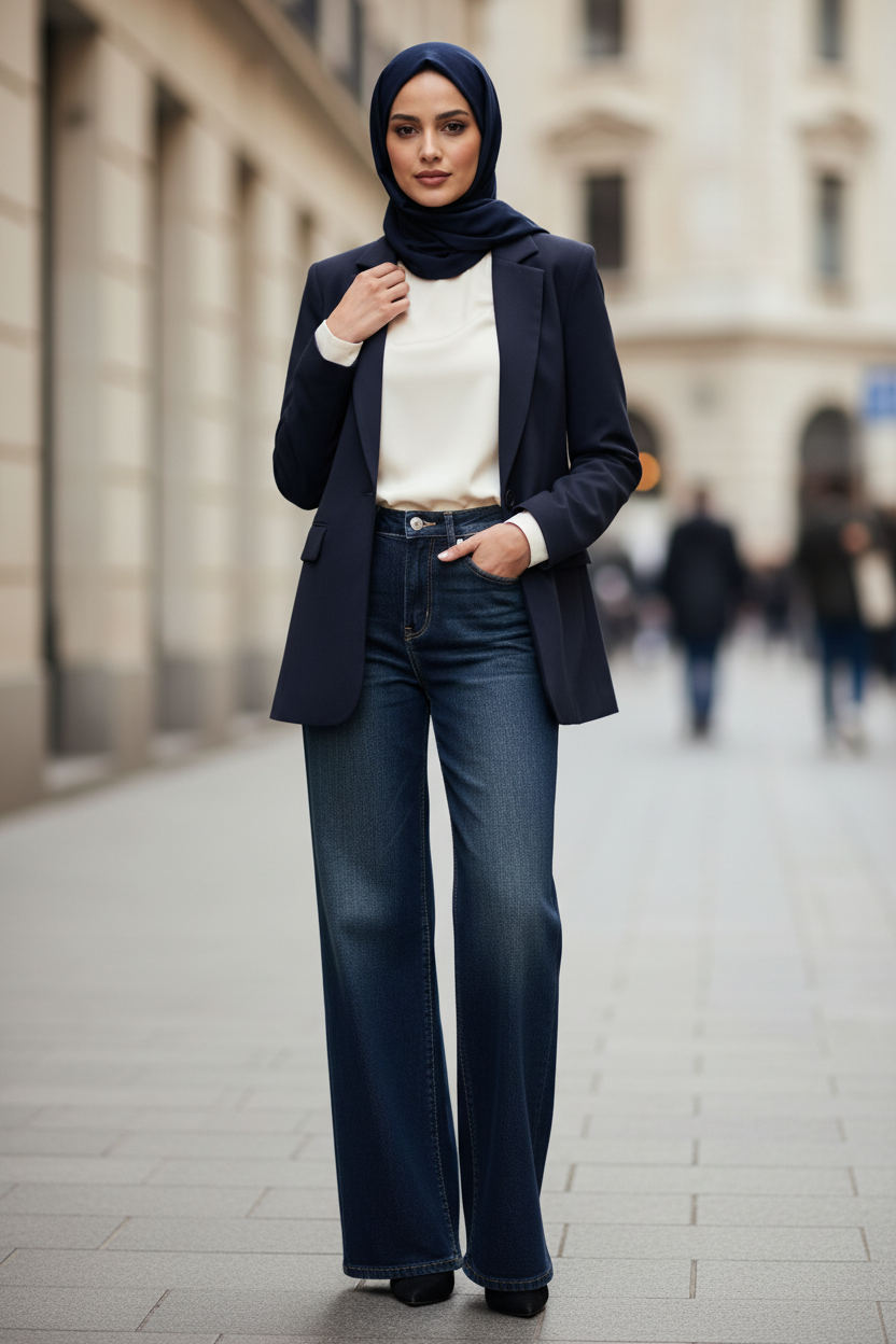 Wide Leg Jeans - Modestly Vogue 