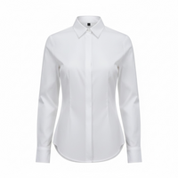Women’s White Cotton Collared Shirt – Office & Everyday Wear - Modestly Vogue 