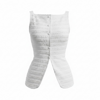 Yellow Textured Button-Front Tank Vest - Modestly Vogue 