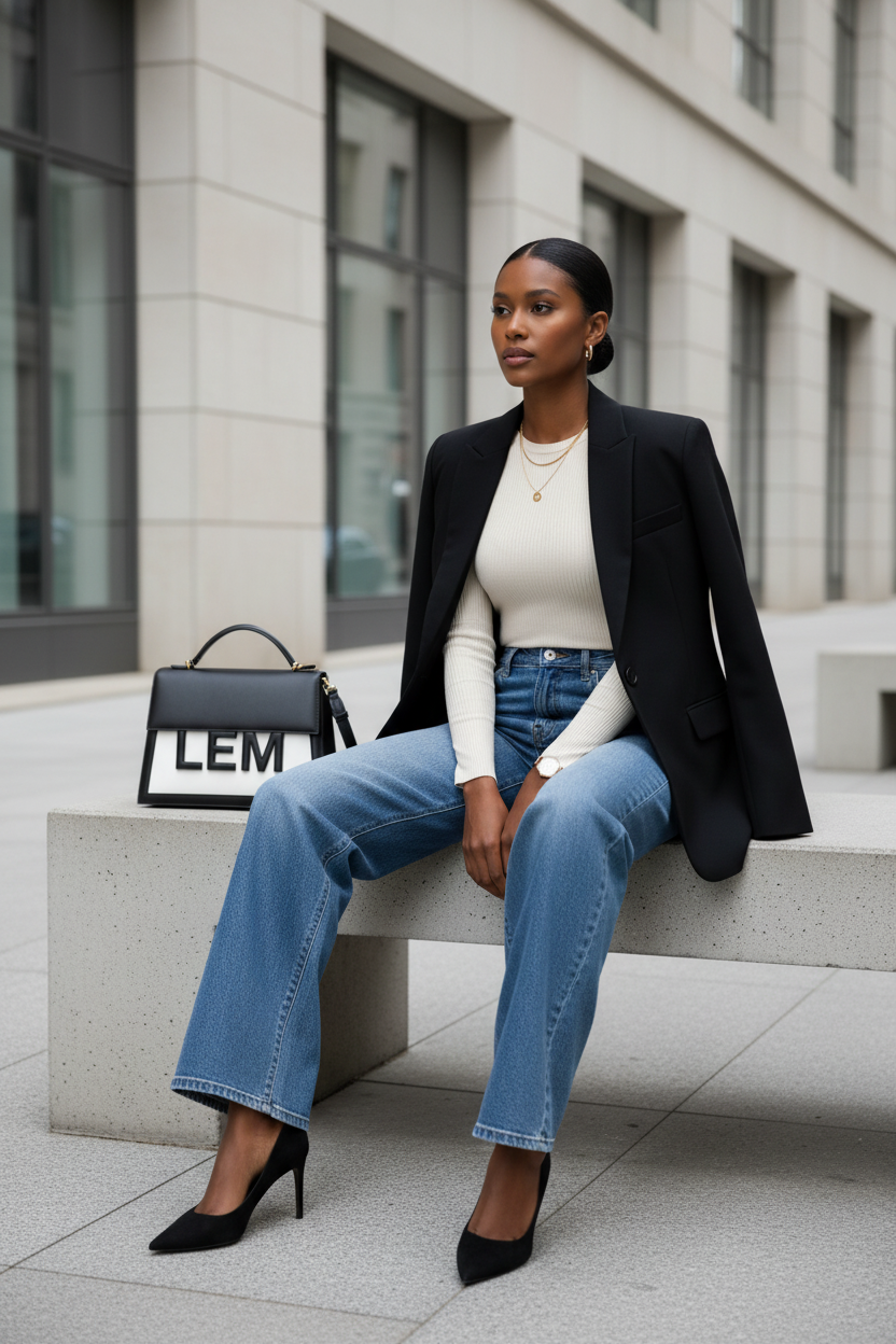 High-Waisted Wide Leg Jeans - Modestly Vogue 