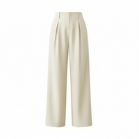 Wide Leg Pleated Pants - Modestly Vogue 