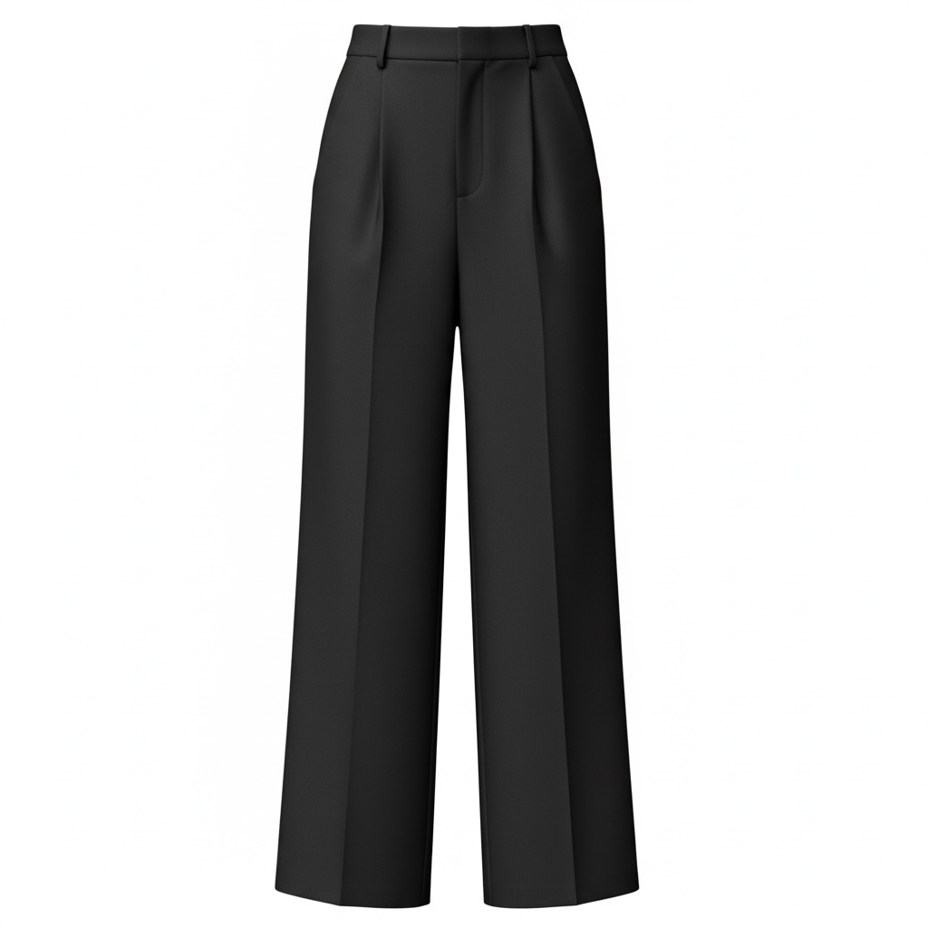 Wide Leg Pleated Pants - Modestly Vogue 