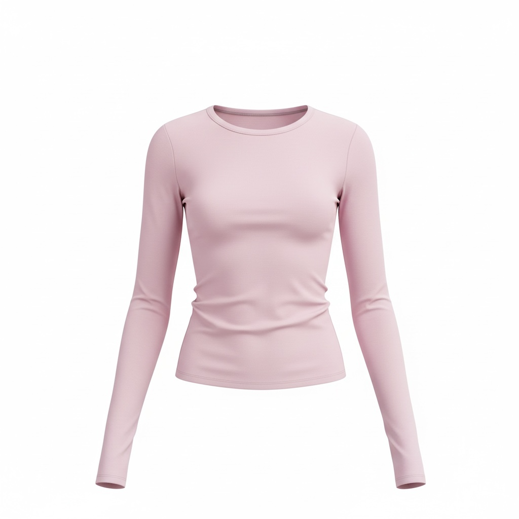 Women's Slim Fit Long Sleeve Pullover Tops Casual Solid Color Shirt" - Modestly Vogue 