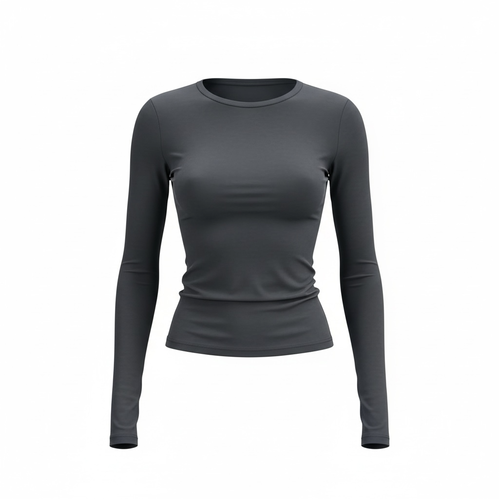 Women's Slim Fit Long Sleeve Pullover Tops Casual Solid Color Shirt" - Modestly Vogue 