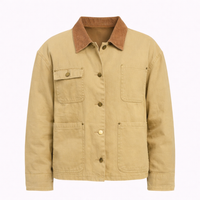 COMBO CHORE JACKET WITH POCKETS - Modestly Vogue 