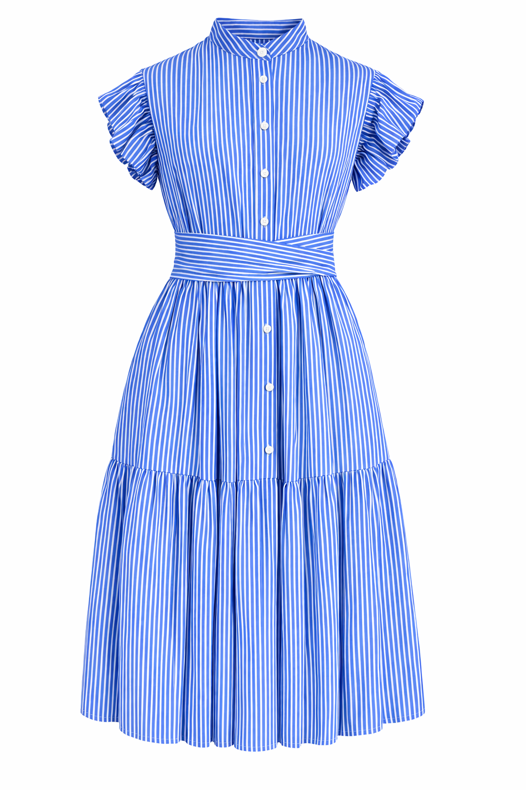 Women’s Striped Spring Dress – Casual Everyday Style - Modestly Vogue 