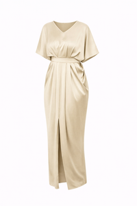 Satin Dress Ball Gown Satin  Maxi Dress - Modestly Vogue 