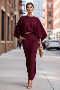 European And American Elegant Women's Clothing Autumn New High Waist Long Skirt Suit - Modestly Vogue 