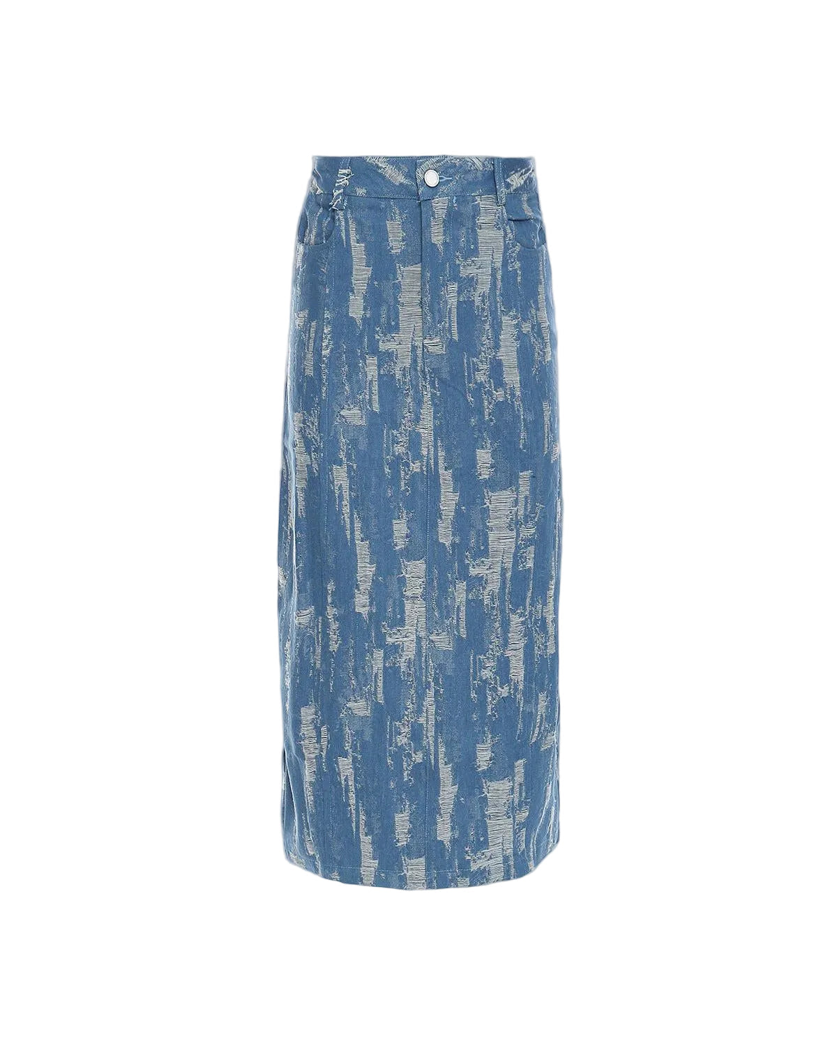 Denim High Waist A Line Skirt - Modestly Vogue 