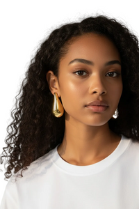 Comma Earrings Women's Water Drop Metal Earrings - Modestly Vogue 