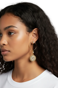 Upcycled GG Gold Hoop Earrings – Sustainable Luxury Statement Jewelry - Modestly Vogue 