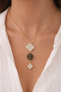 Upcycled LV Clover Necklace – Sustainable Chic Luxury Jewelry - Modestly Vogue 