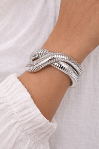 Aluminum Double Stretch Chain Bracelet - Modestly Vogue 