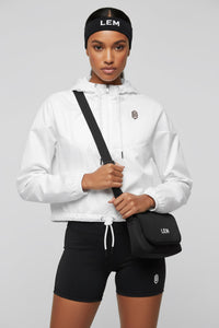 LEM White Women’s cropped windbreaker - Modestly Vogue 