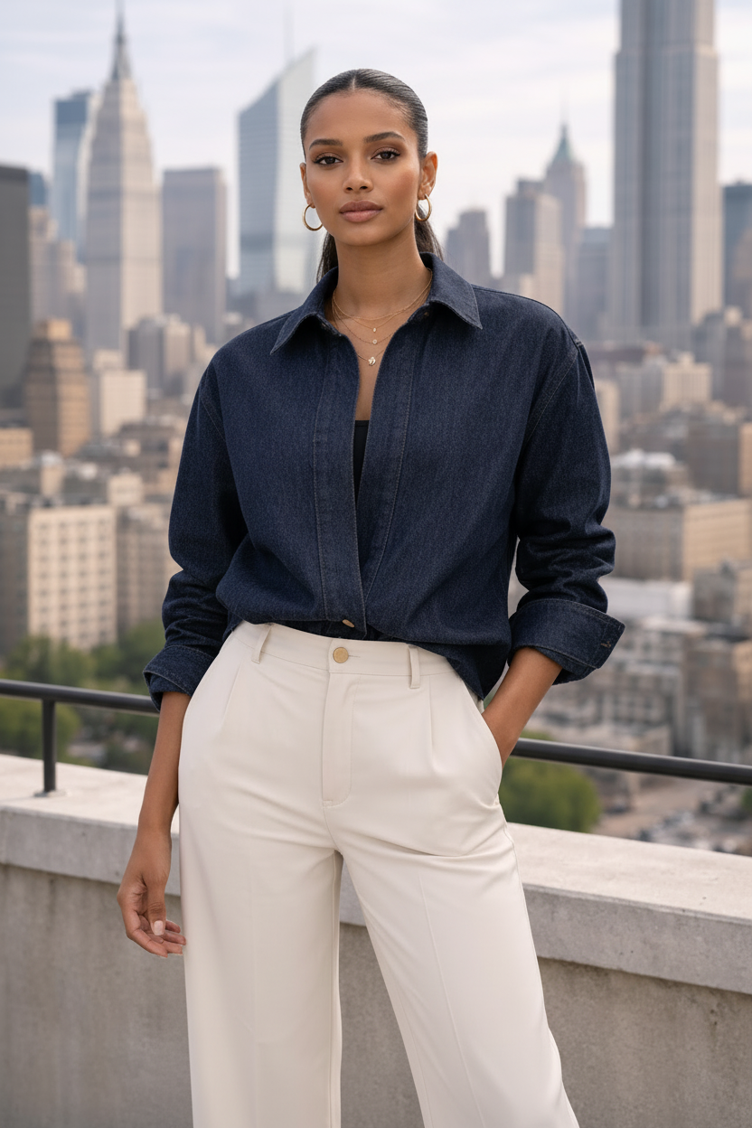 Blue French Style Design Shirt Female Socialite Elegant High Sense Spring New - Modestly Vogue 