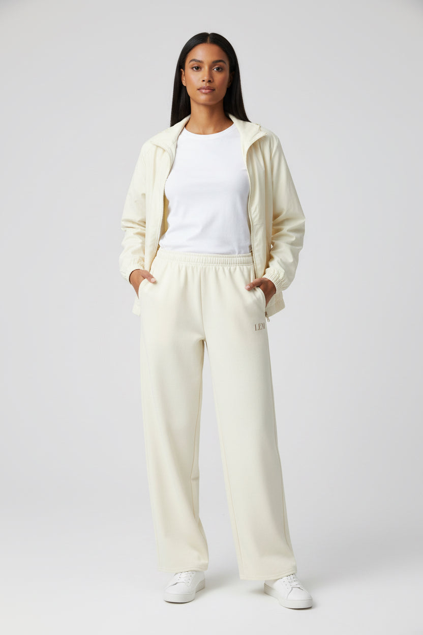 LEM Cream Wide Leg Pants - Modestly Vogue 