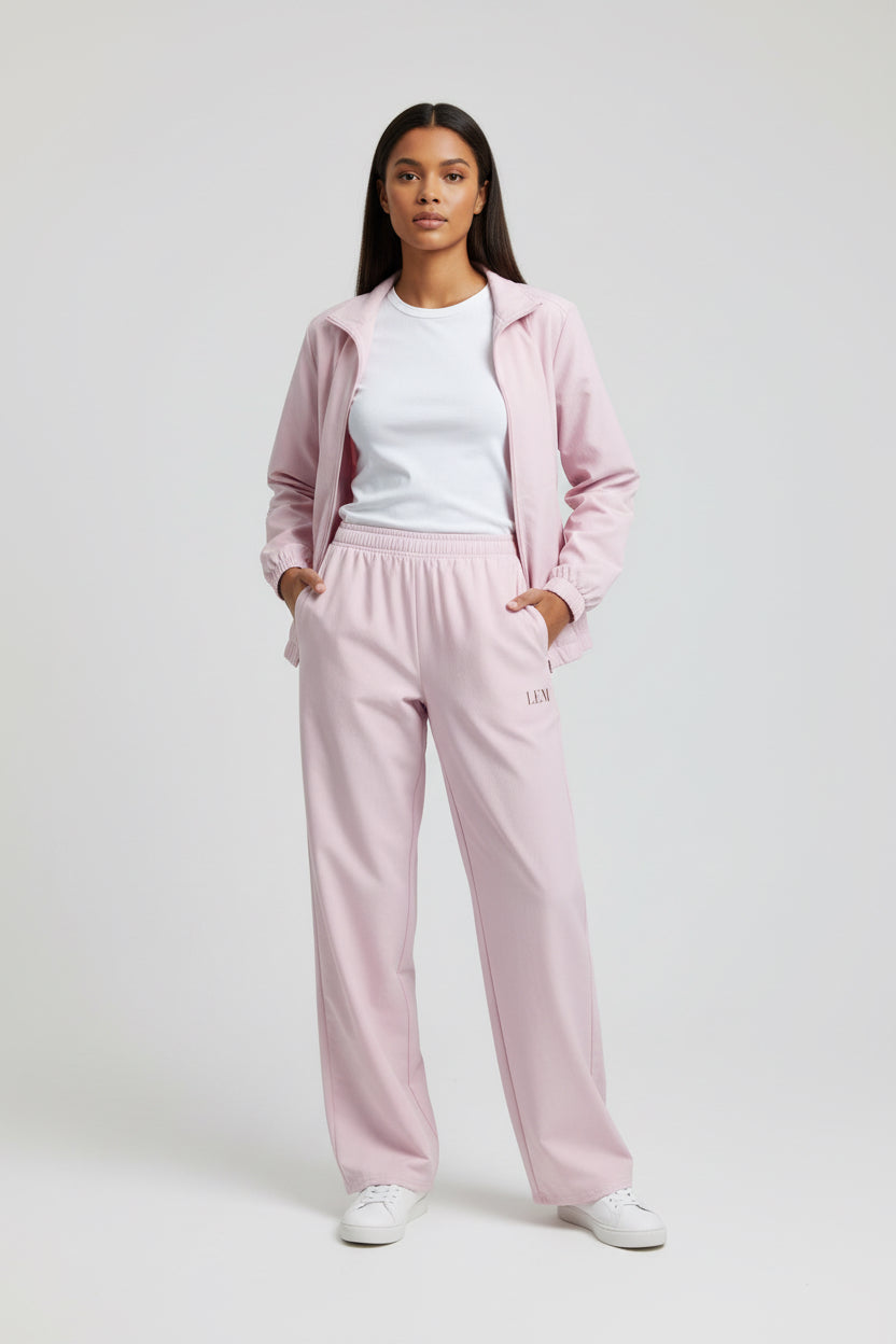LEM Pink Lace Wide Leg Pants - Modestly Vogue 
