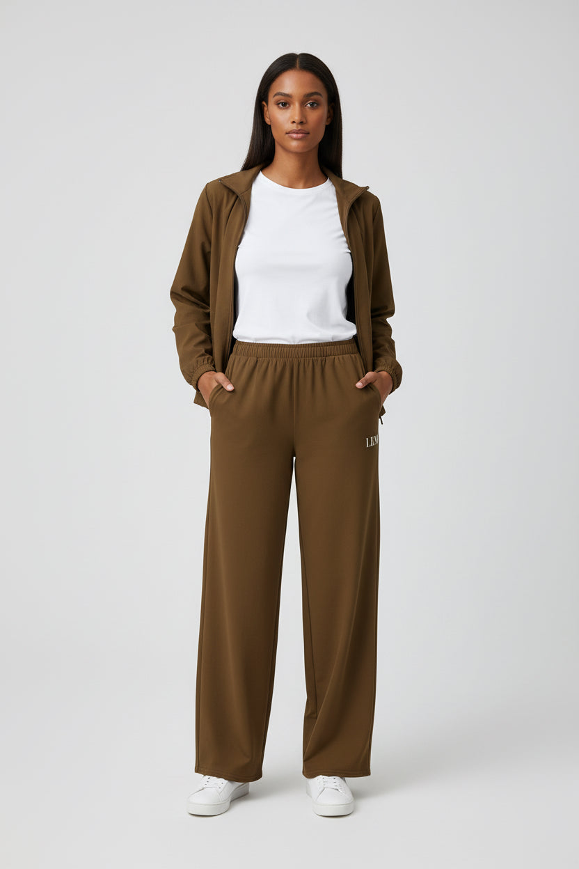 LEM Espresso Wide Leg Pants - Modestly Vogue 