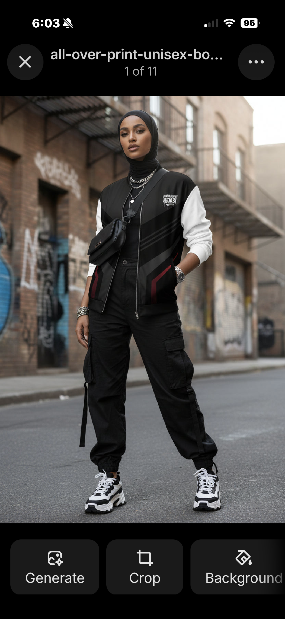 Unapologetic Hijabi™ Chevron Signature Contrast Bomber Jacket - Modestly Vogue 