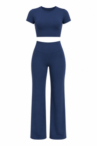 Navy Studio Sculpt Nude Feel Running & Yoga Set