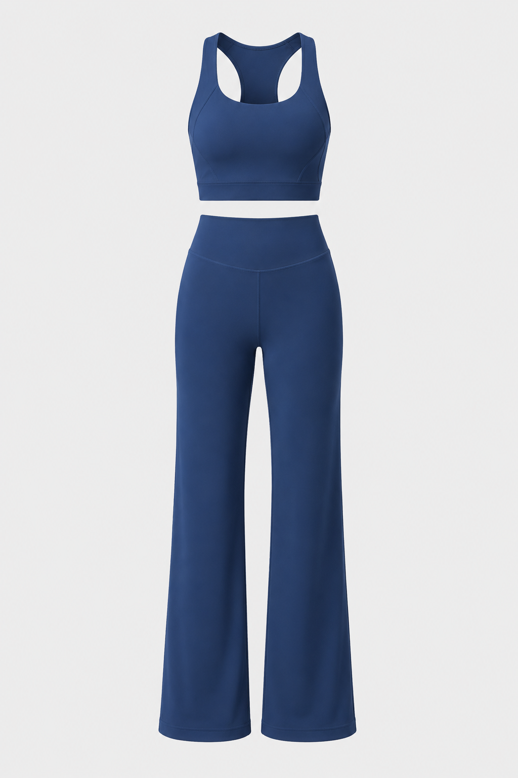 Blue Studio Sculpt Cross Strap Bra & Yoga Pants Set