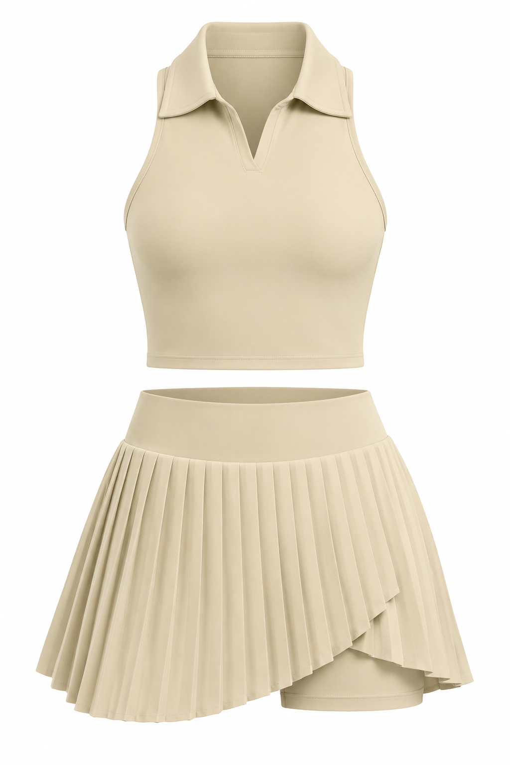 LEM Studio Tennis Navy Two Piece Set Khaki