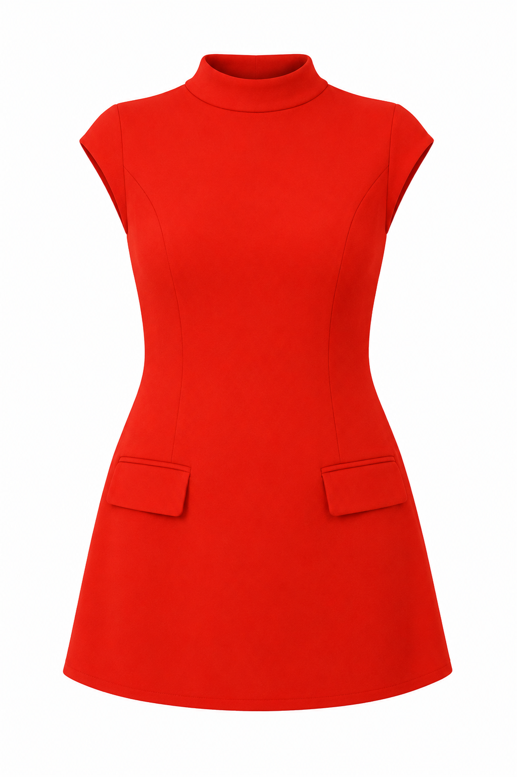 Mock Neck A-Line Tunic Top