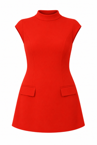 Mock Neck A-Line Tunic Top