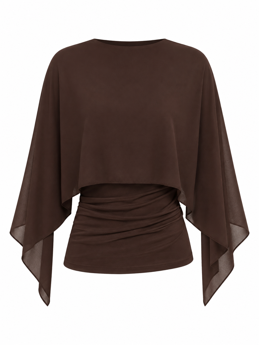 Cape Sleeve Chiffon Top