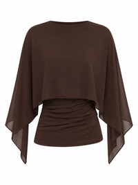 Cape Sleeve Chiffon Top