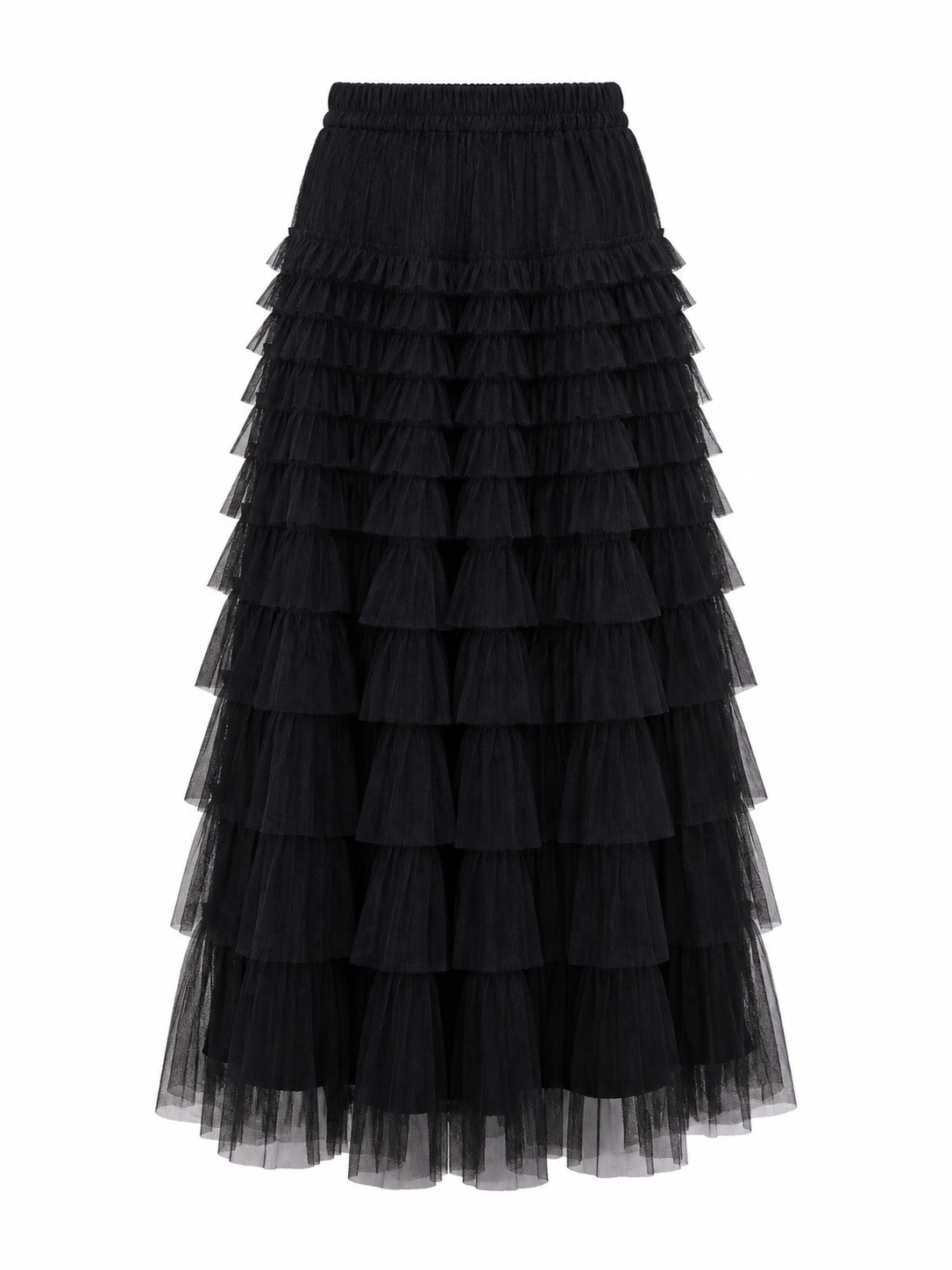 Maxi Skirt Elegant High Quality Internet Celebrity Tiered Dress A line Skirt