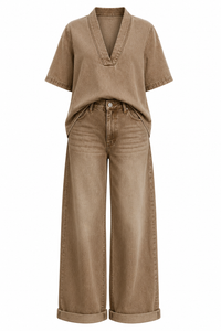 Wide-Leg 2 Piece Matching Set