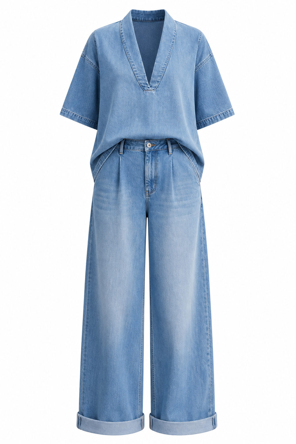 Wide-Leg 2 Piece Matching Set