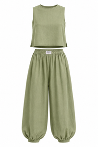 Sleeveless Top Loose Trousers Women's Suit