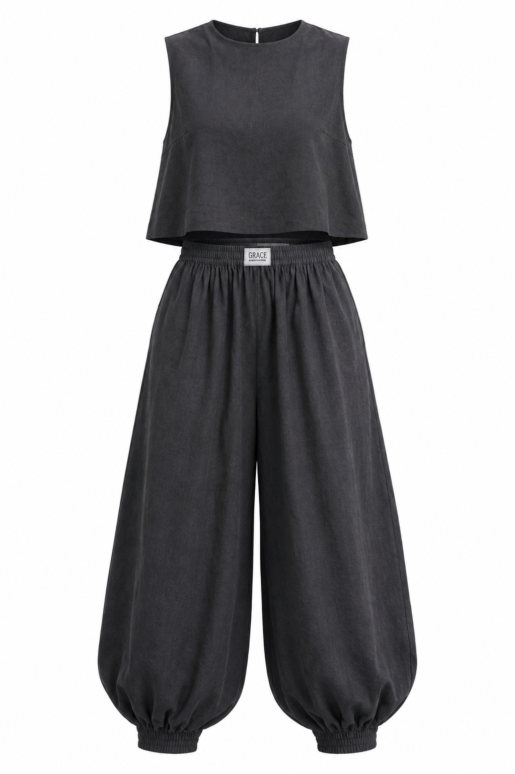 Sleeveless Top Loose Trousers Women's Suit