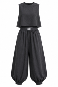 Sleeveless Top Loose Trousers Women's Suit