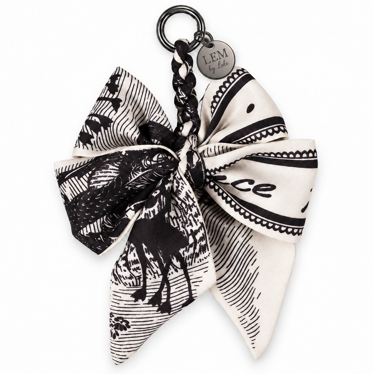 Noir Sketch Scarf Charm