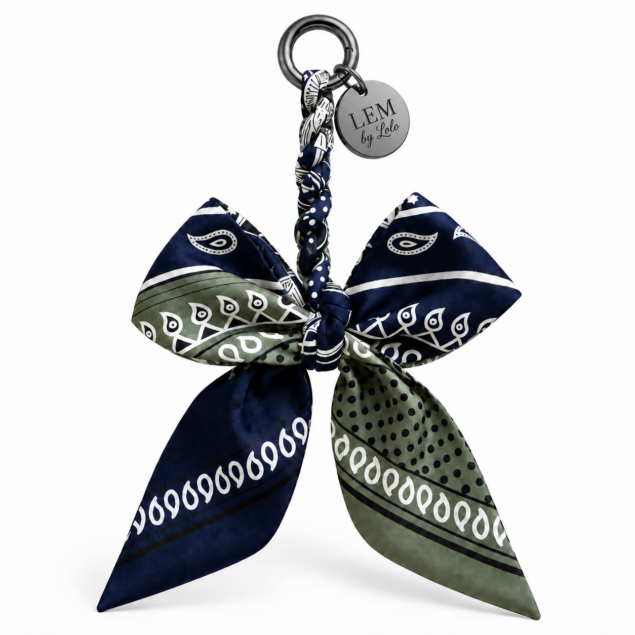 Olive Paisley Scarf Purse Charm