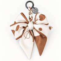 Cognac Dot Scarf Purse Charm
