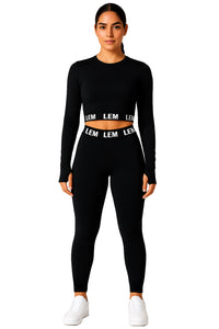 L.E.M Signature Logo Yoga Leggings  Pre Order for 2/26