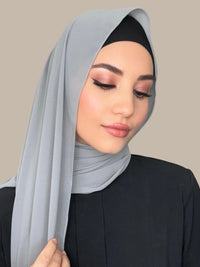 Taupe Aire Chiffon Hijab | Lightweight & Elegant Draped Scarf - Modestly Vogue 