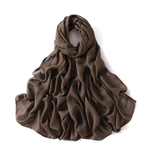 Muslim Hijab Scarf for Women – Lightweight Plain Shawl - Modestly Vogue 