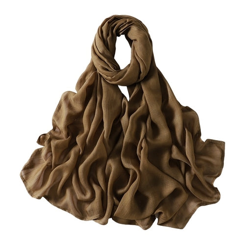 Muslim Hijab Scarf for Women – Lightweight Plain Shawl - Modestly Vogue 