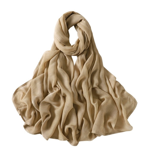 Muslim Hijab Scarf for Women – Lightweight Plain Shawl - Modestly Vogue 